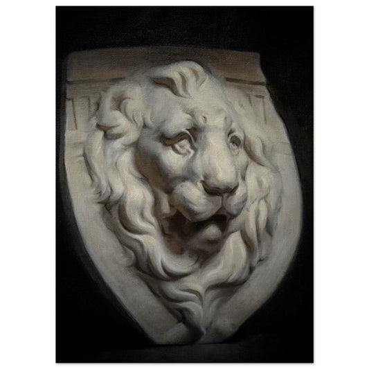 "Head of Lion Cast Painting" Museum-Quality Matte Paper Print