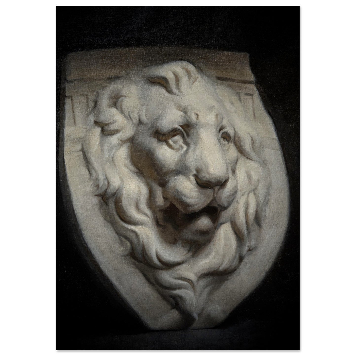 "Head of Lion Cast Painting" Museum-Quality Matte Paper Print