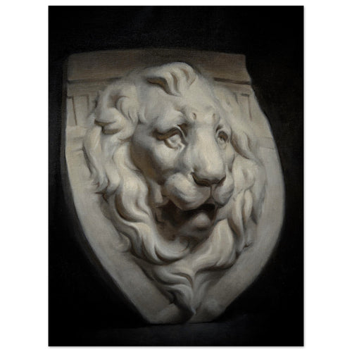 "Head of Lion Cast Painting" Museum-Quality Matte Paper Print